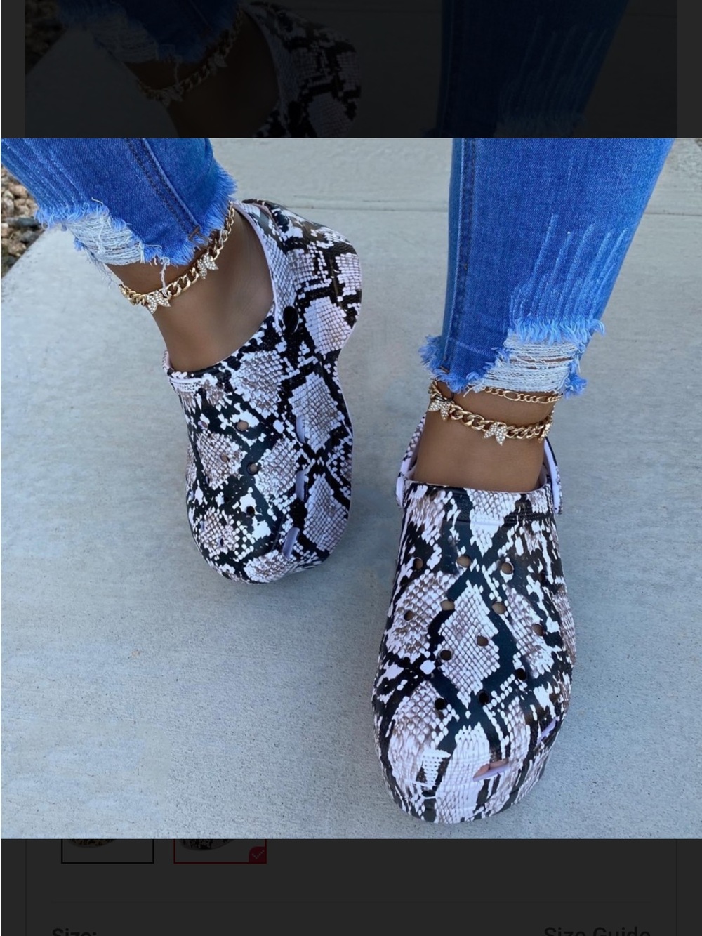 Leopard Print Platform Clogs for Women size 8